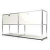 Sideboard 2x2 mit 2 Klapptüren, unten offen, Weiss
