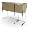 Konsolentisch 2x2 mit 2 Klapptüren, Beige