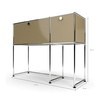 Konsolentisch 2x2 mit 2 Klapptüren, Beige