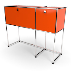 Konsolentisch 2x2 mit 2 Klapptren, Orange