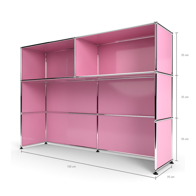 Theke 3x2 Tiefe 38 cm, Rosa