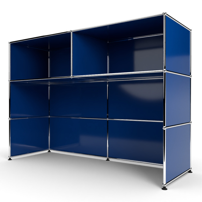 Theke 3x2 Tiefe 53 cm, Enzianblau