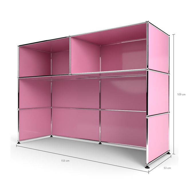 Theke 3x2 Tiefe 53 cm, Rosa