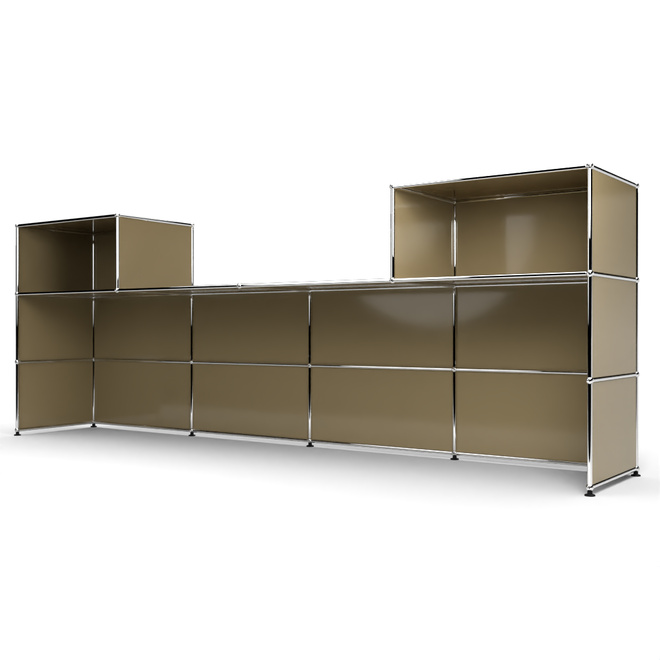 Theke 3x4, mit Lcke, Tiefe 53 cm, Beige