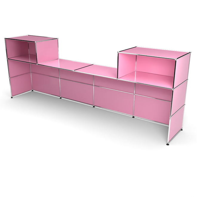 Theke 3x4, mit Lcke, Tiefe 53 cm, Rosa