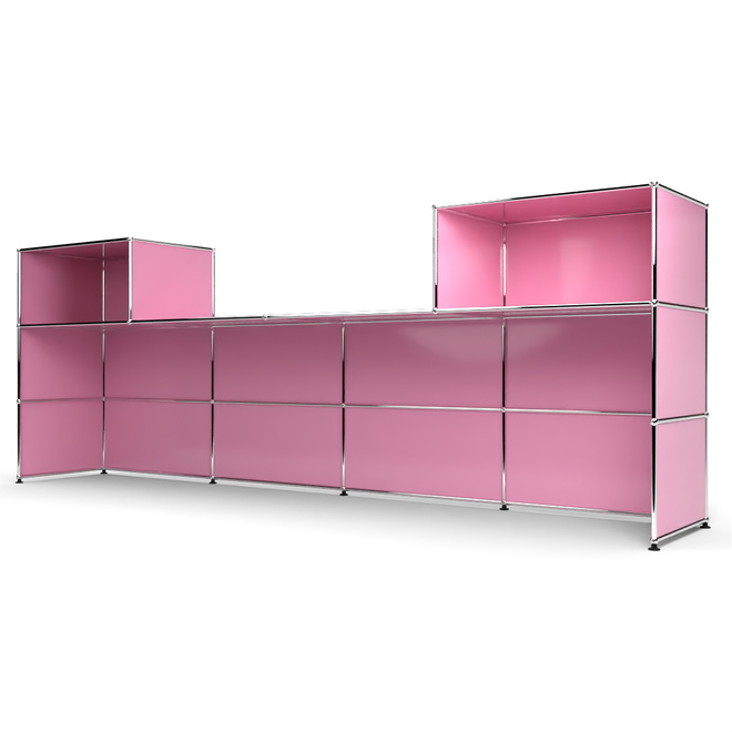 Theke 3x4, mit Lcke, Tiefe 53 cm, Rosa