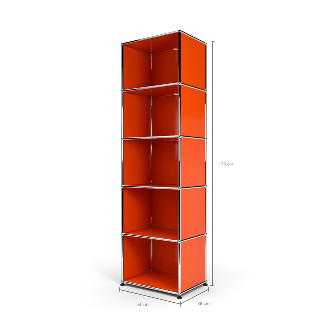 Wandregal 50 5x1 offen, Orange