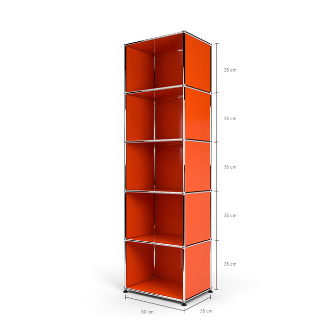 Wandregal 50 5x1 offen, Orange