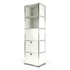 Wandregal 50 5x1 mit 3 Klapptüren, Weiss
