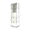 Wandregal 50 5x1 mit 3 Klapptüren, Weiss