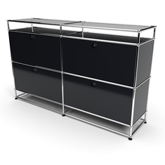 Sideboard 2x2 mit 4 Klapptren, mit Glasablage