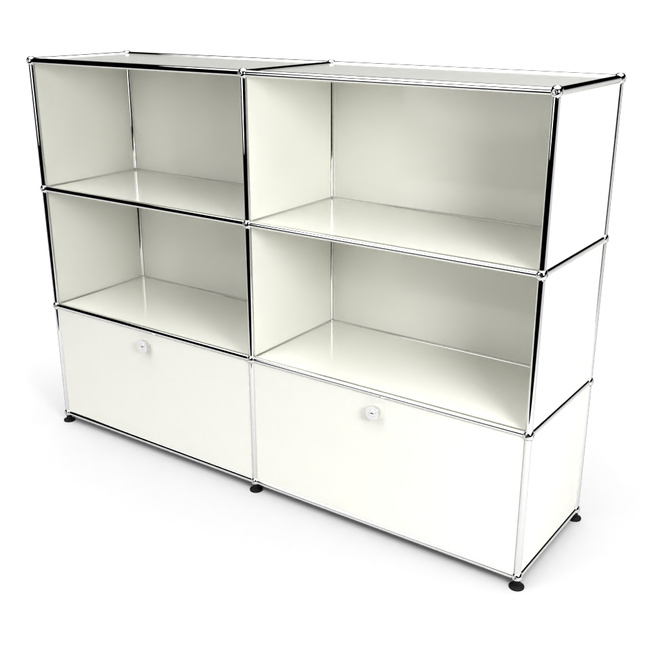 Highboard 3x2 mit 2 Schubladen unten, Weiss