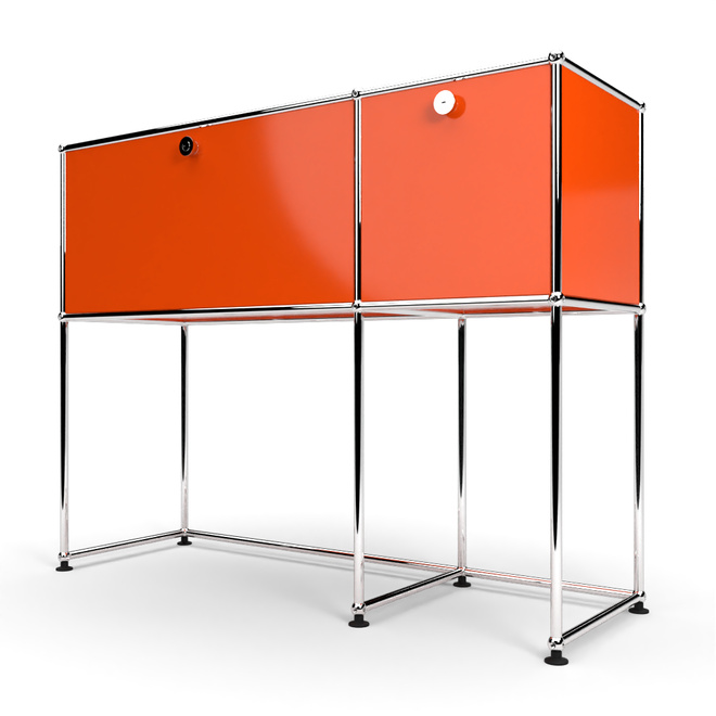 Konsolentisch 2x2 mit 2 Schubladen, Orange